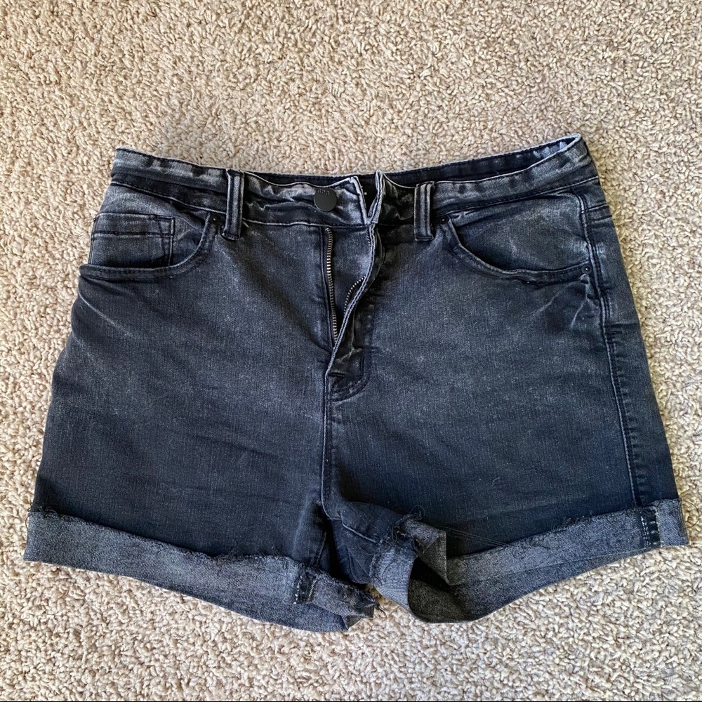 High rise black BDG jean shorts